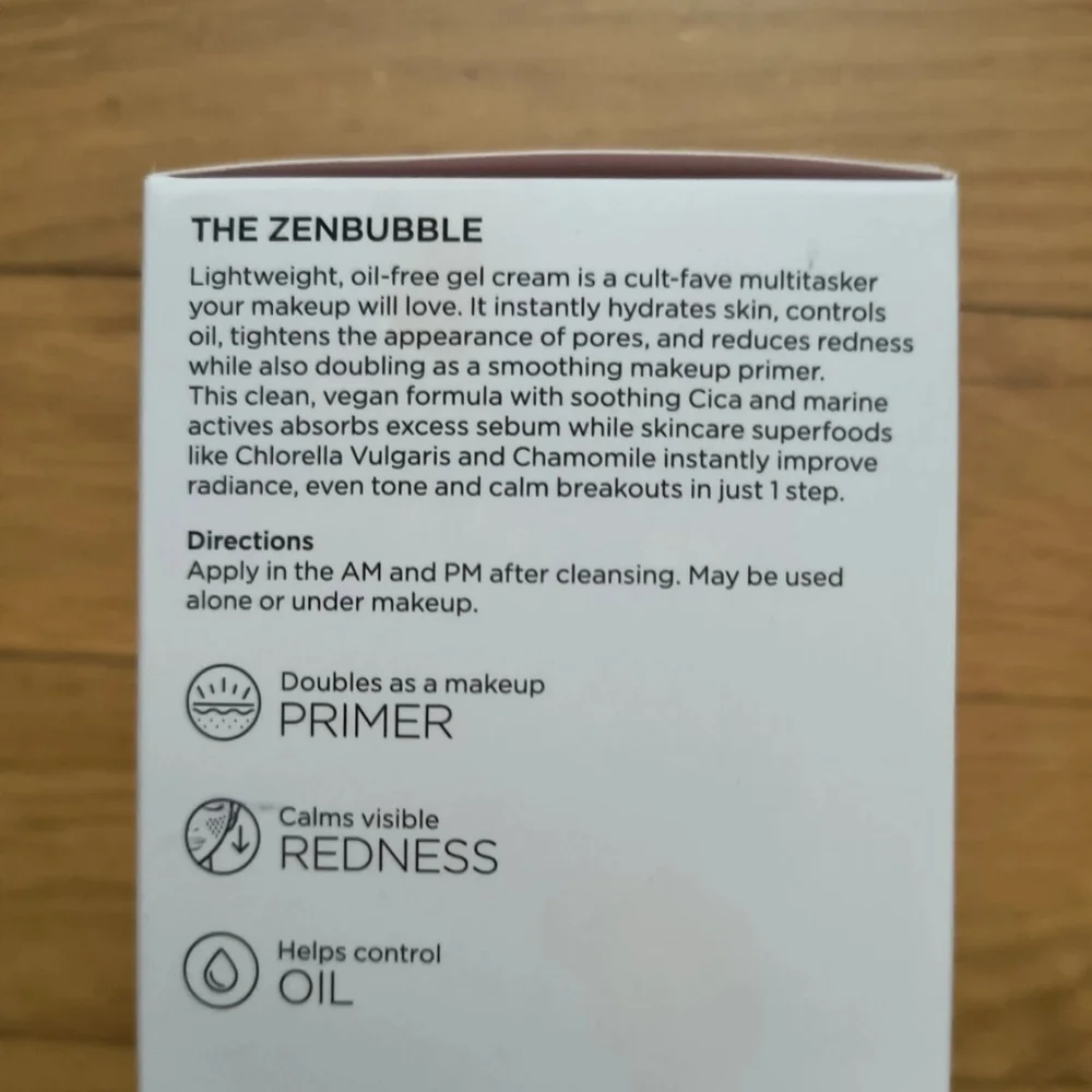 BeautyBio The ZenBubble Calming Gel Cream Oil Free Cica Sealed 1.7 Floz Skincare